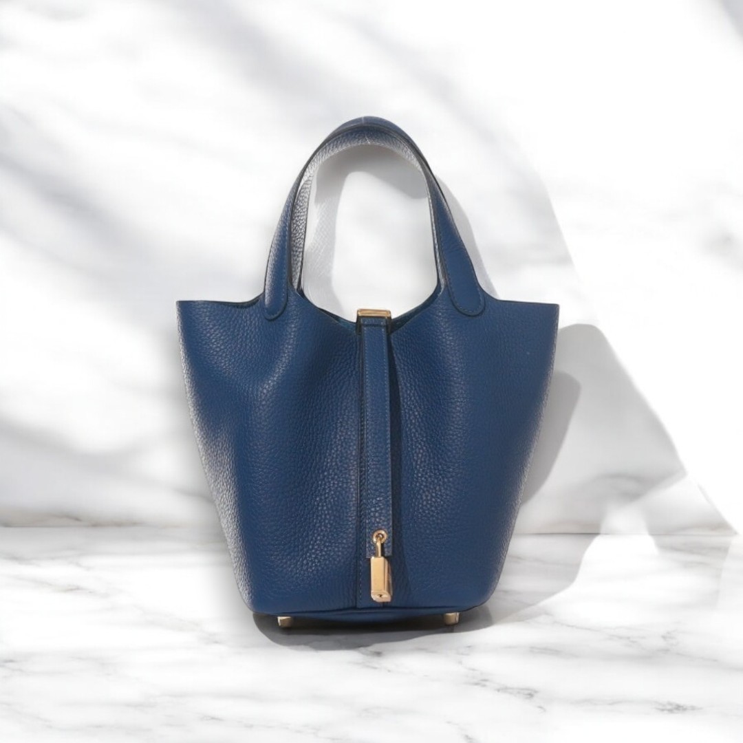 VINTAGE●HERMES●ピコタンロック 18 バッグ レザー