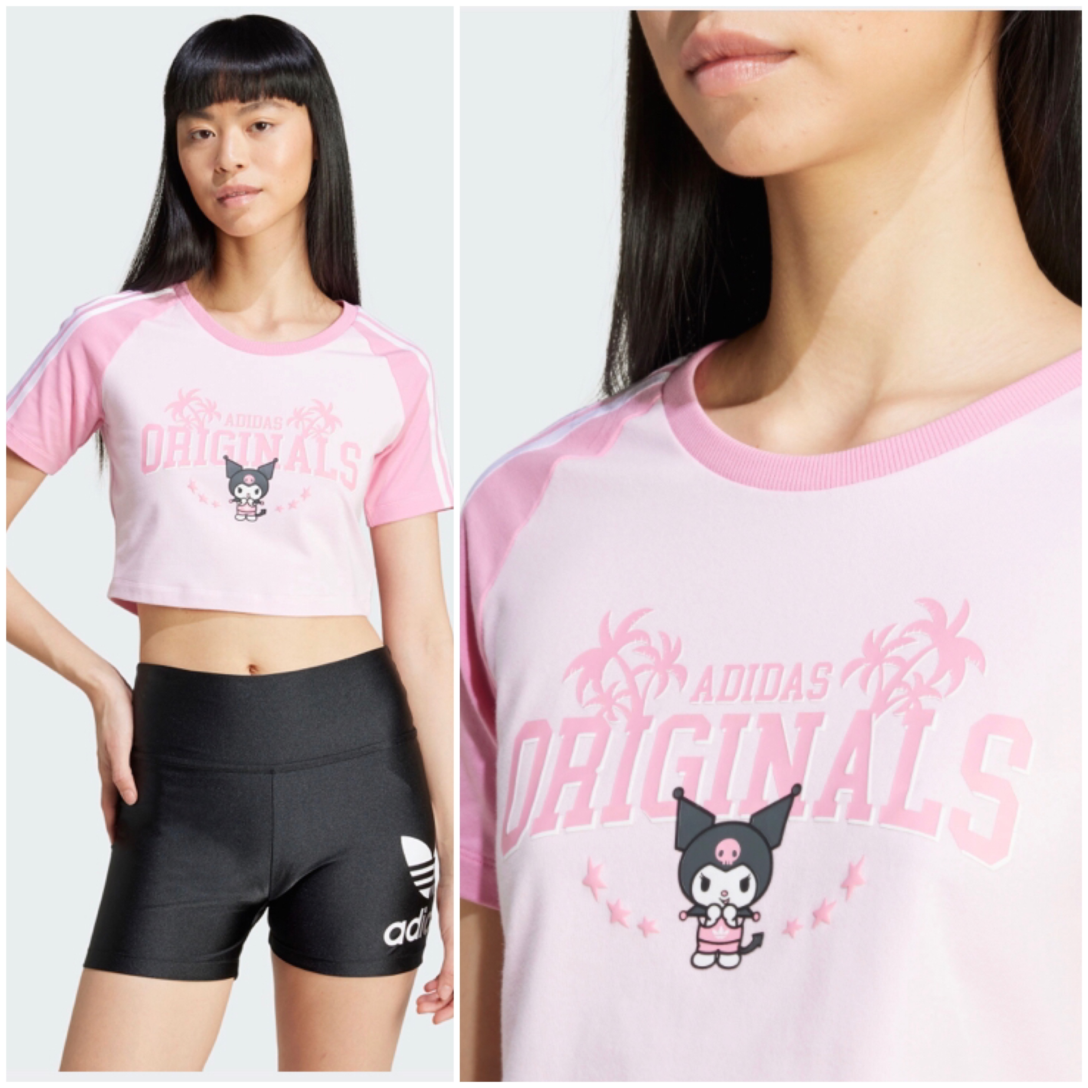 【adidas】クロミちゃん◇HELLO KITTY KUROMI Tシャツ