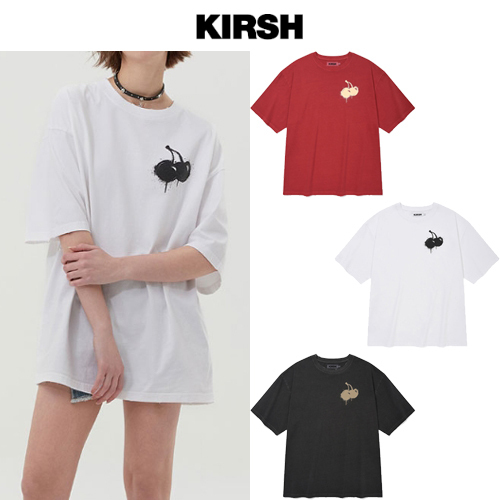 ★2025SS新作★KIRSH★MELTING CHERRY PIGMENT WASHING T-SHIRT