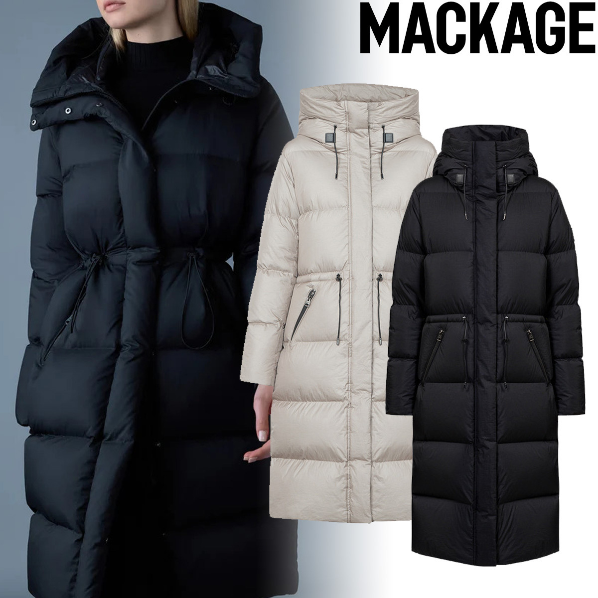 MACKAGE ロングダウンコート ISHANI-SW ソフトウォッシュ