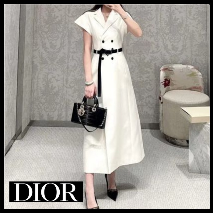 【大人の上品なスタイル】Dior ミディドレス