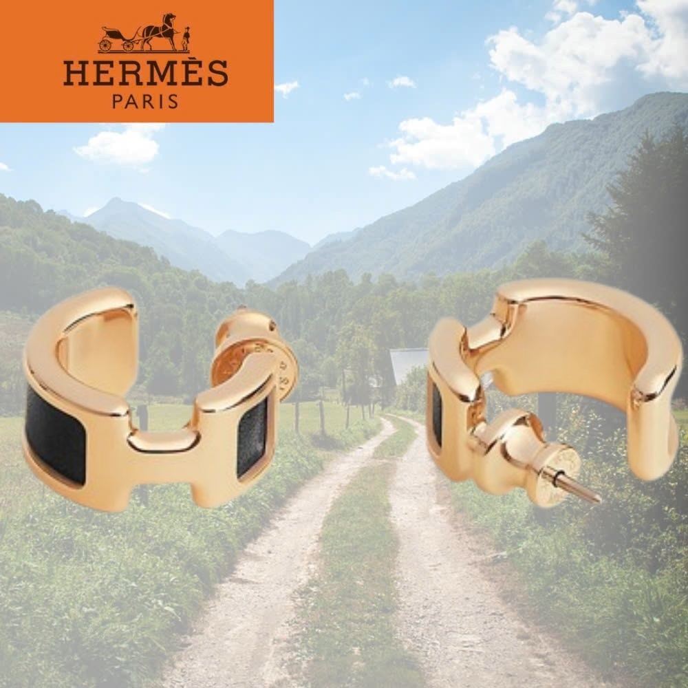 【エレガント】HERMES Boucles d'oreilles Olympe,PM ピアス
