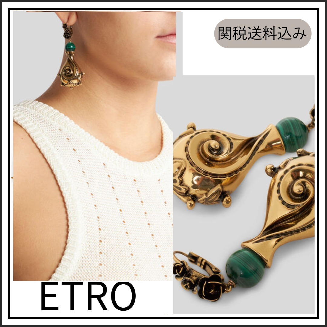 【送料関税込み】ETROペイズリー ドロップピアス