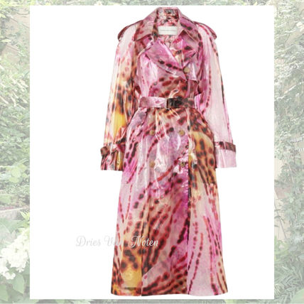 ☆DRIES VAN NOTEN☆ アニマルディテールポプリントレンチコート Dries Van Noten(ドリス ヴァン ノッテン) トレンチコート