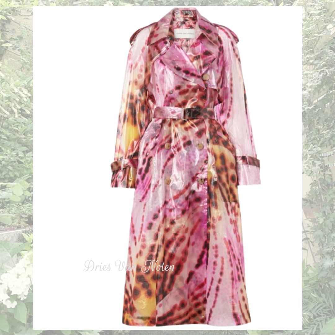 ☆DRIES VAN NOTEN☆ オーキッドペタルプリントトレンチコート♪