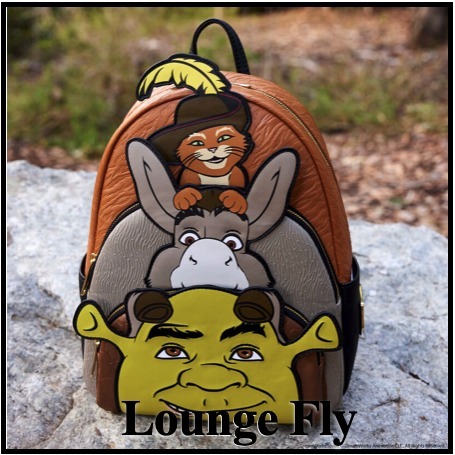 ☆Loungefly☆Shrek, Donkey, & Puss Mini Backpack