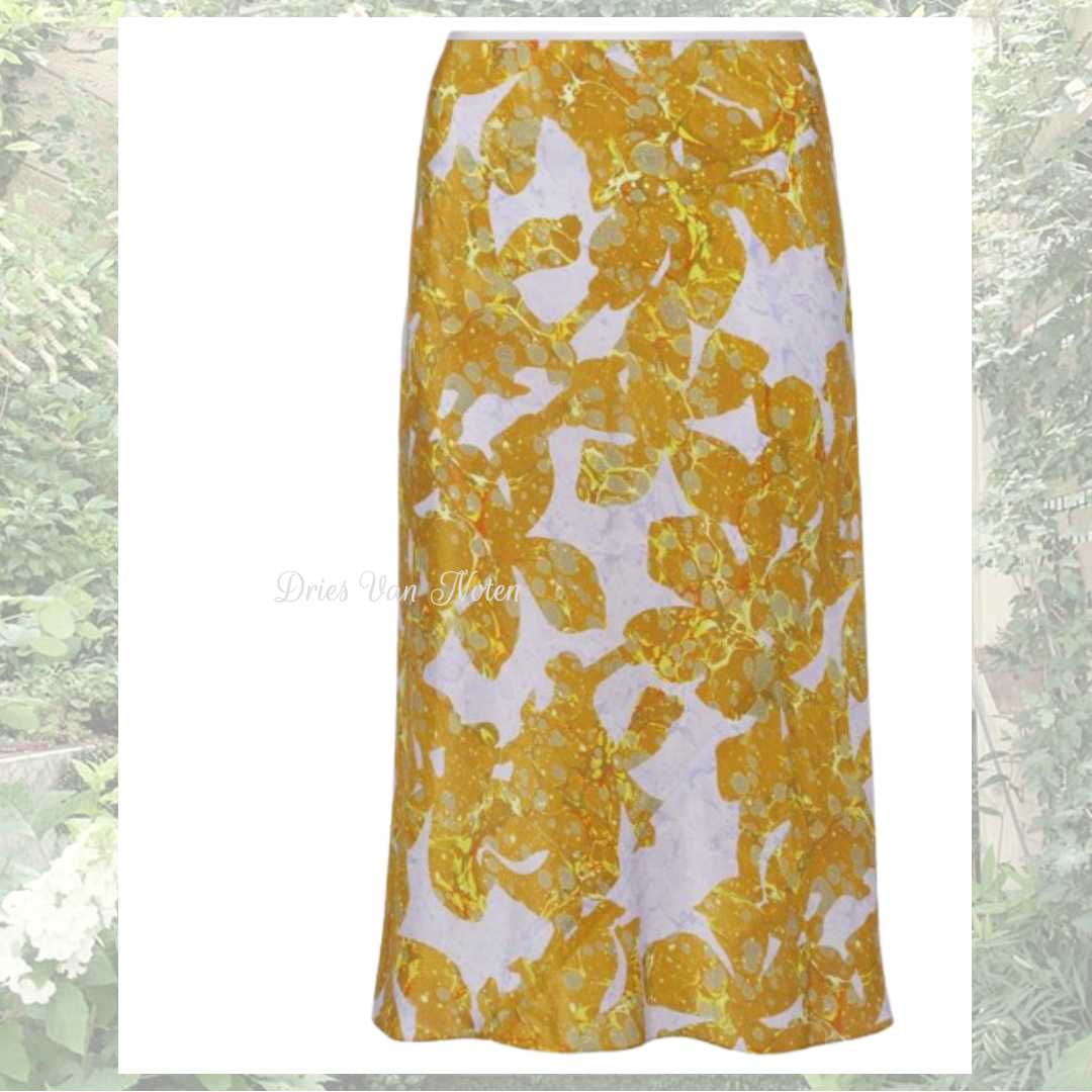 ☆DRIES VAN NOTEN☆ 花柄プリントシルクミディスカート♪