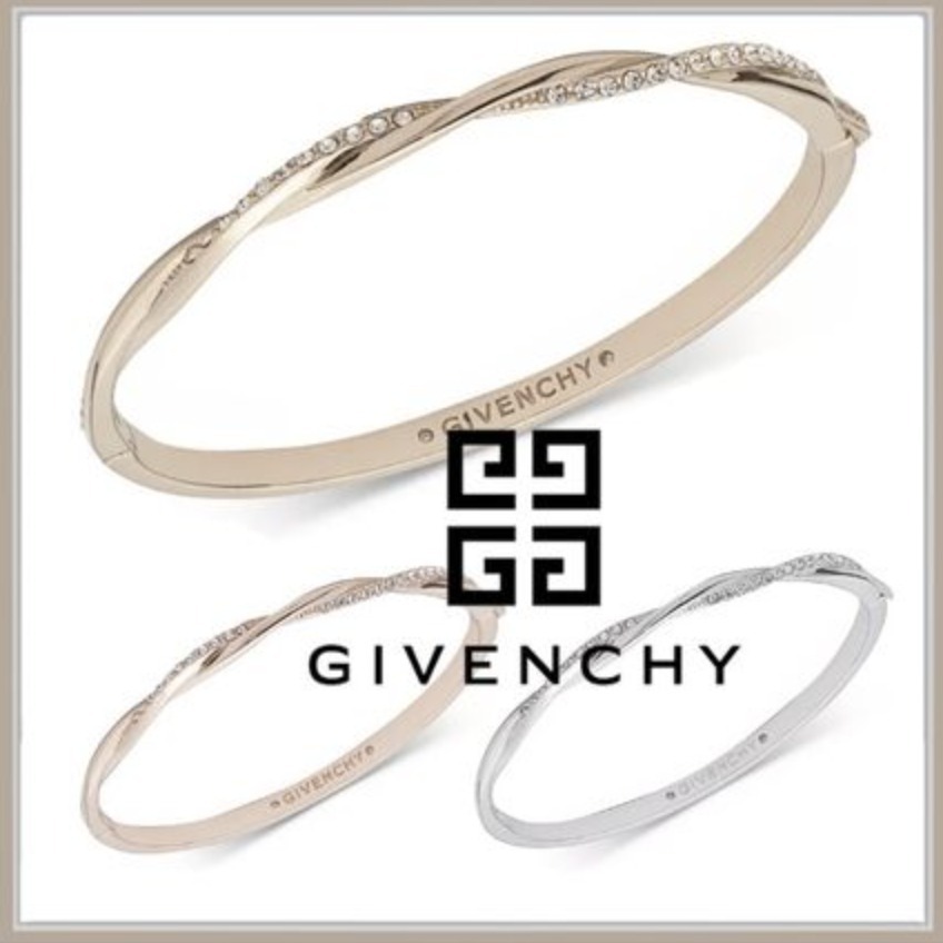 【GIVENCHY】ツイスト クリスタル バングル ブレスレット