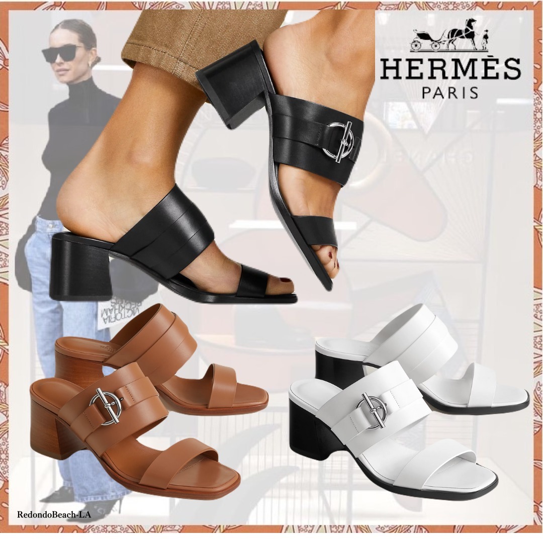 【気品あるグレナンバックル】HERMES★ Kute 60 サンダル