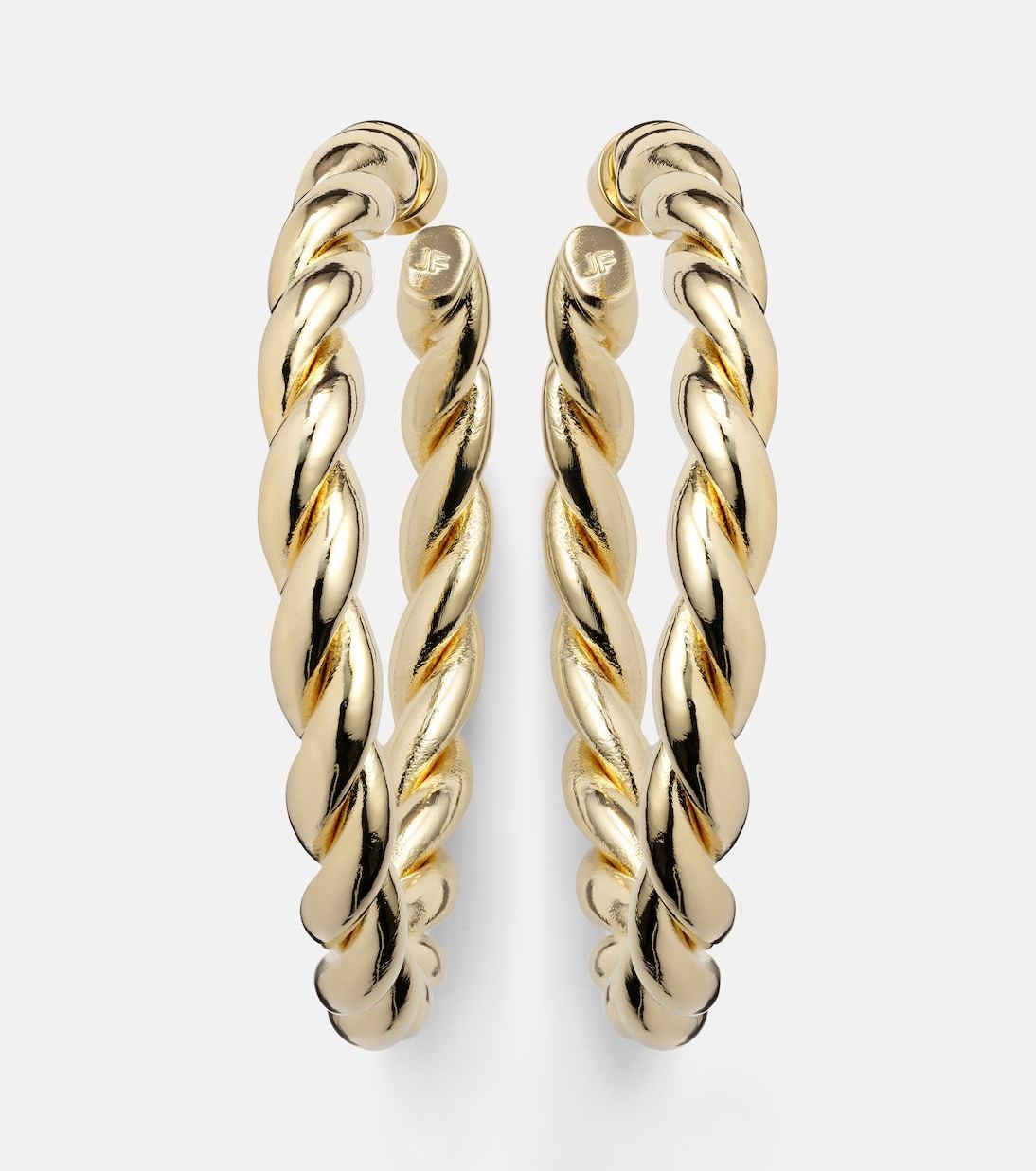 【Jennifer Fisher】 Twisted14カラット gold-platedフープイヤ
