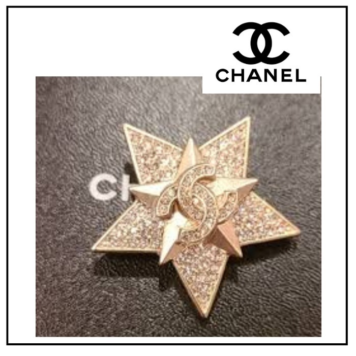 【CHANEL】 ブローチ きらきらココマーク