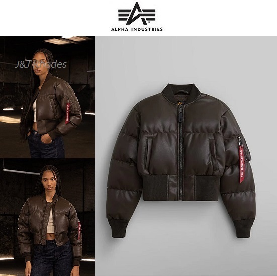 【セール】Alpha Industries(ウィーメンズ)クロップ丈ダウン