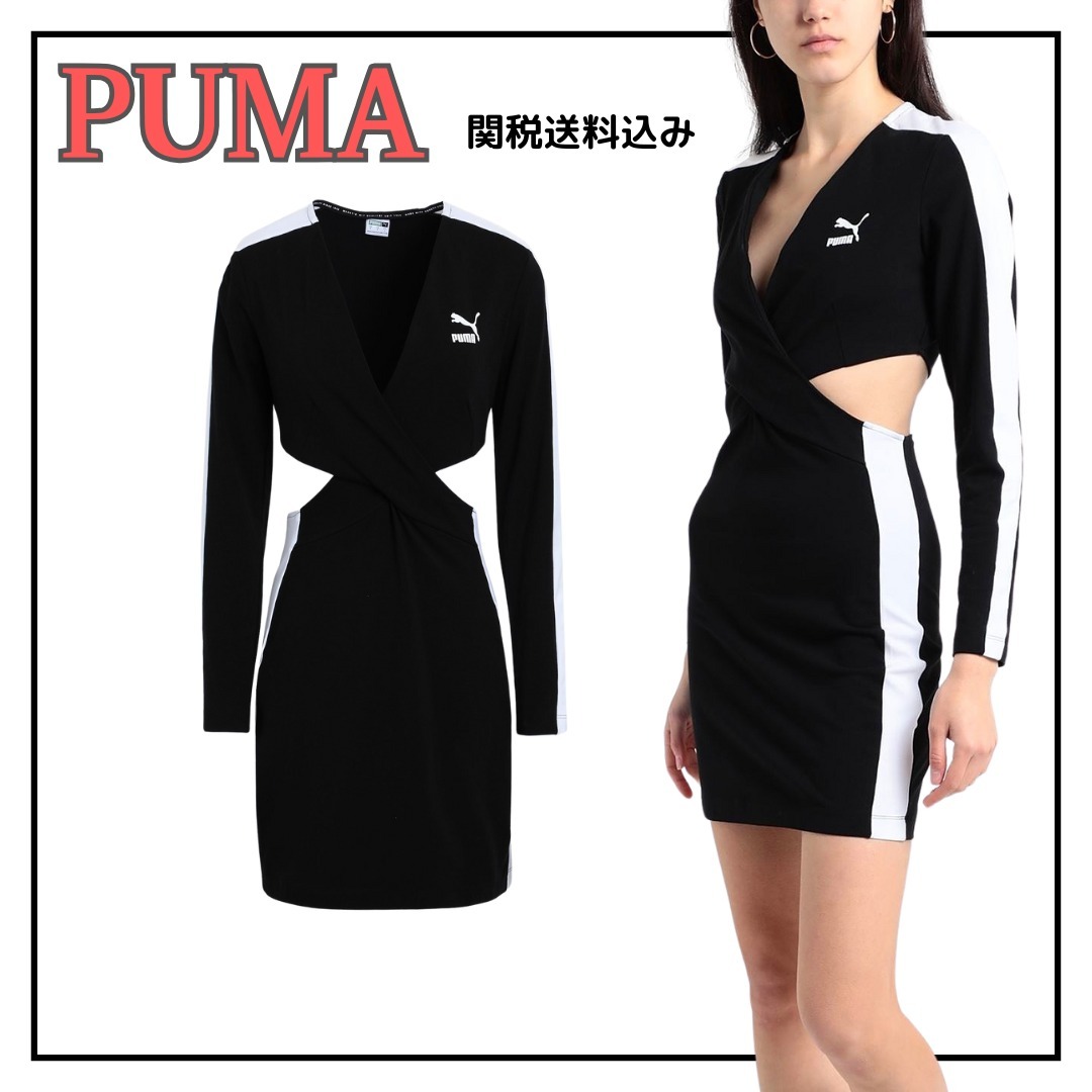 【PUMA】T7 Dress バイカラー カットアウト ミニワンピース