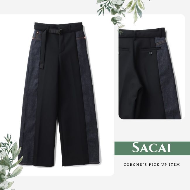 タキマキ愛用《Sacai》デニム生地 切り替え スラックス