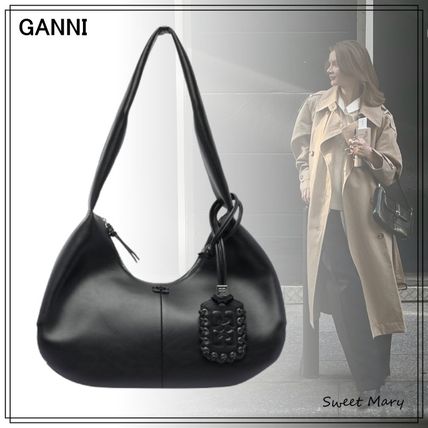 Ganni★ミディアムホーボーショルダーバッグ★送関込 ホーボーバッグ Ganni(ガニー) バッグ・カバン(レディース