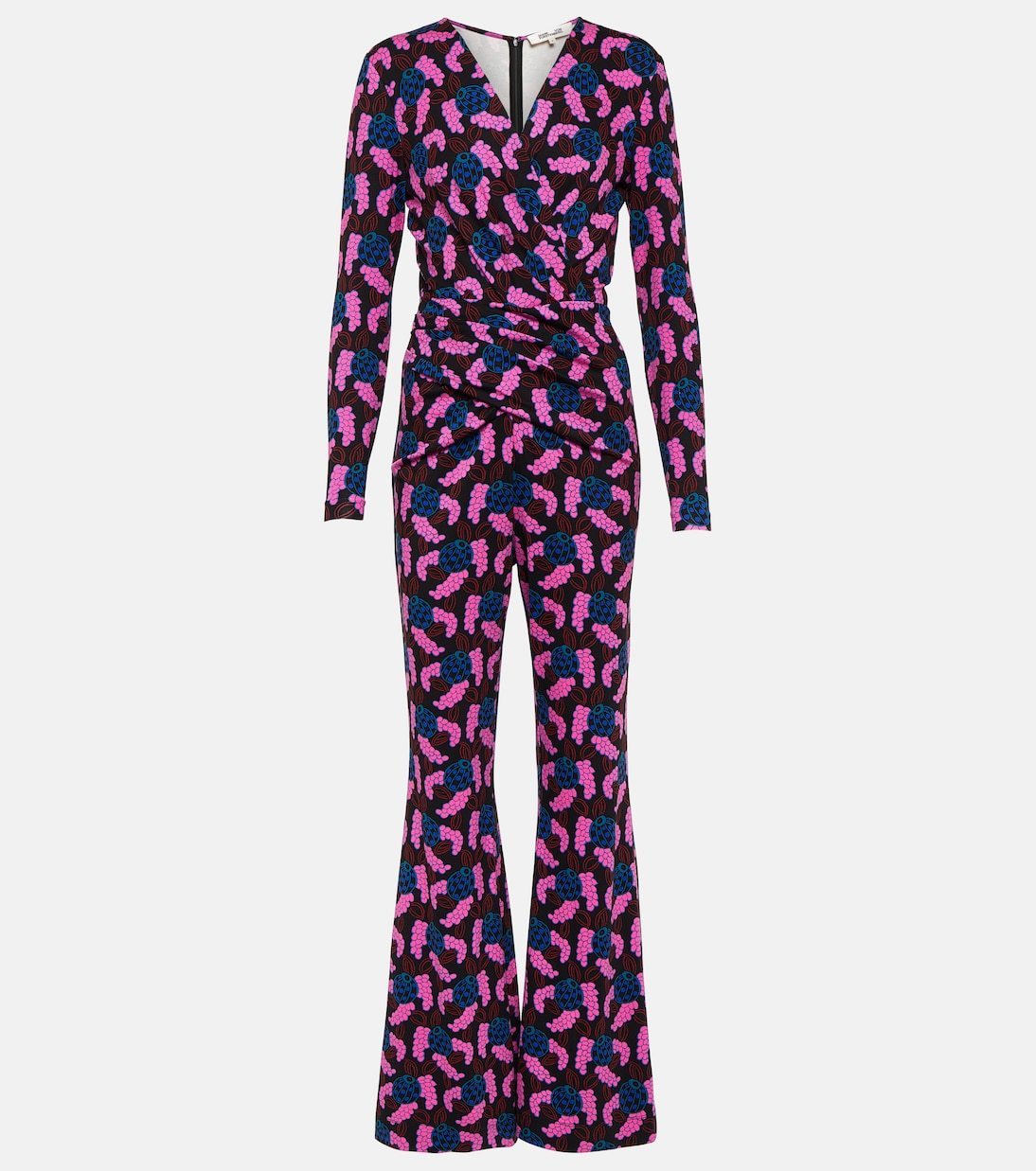 【Diane von Furstenberg】 Ursulaプリントジャージジャンプスー