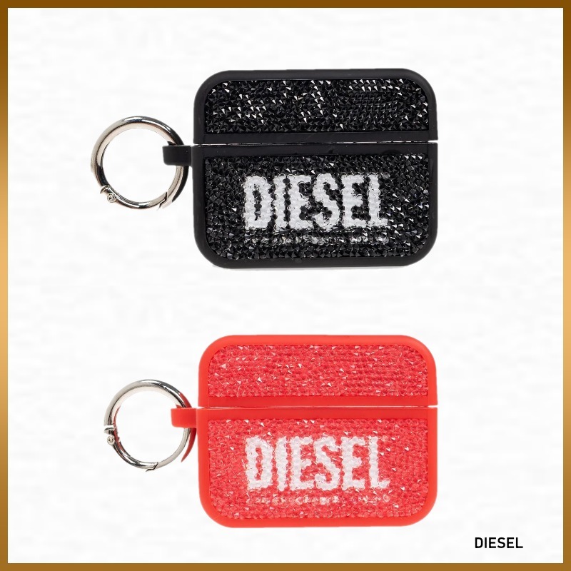 【DIESEL】ロゴ クリスタル AIRPODS PRO/PRO2ケース ディーゼル