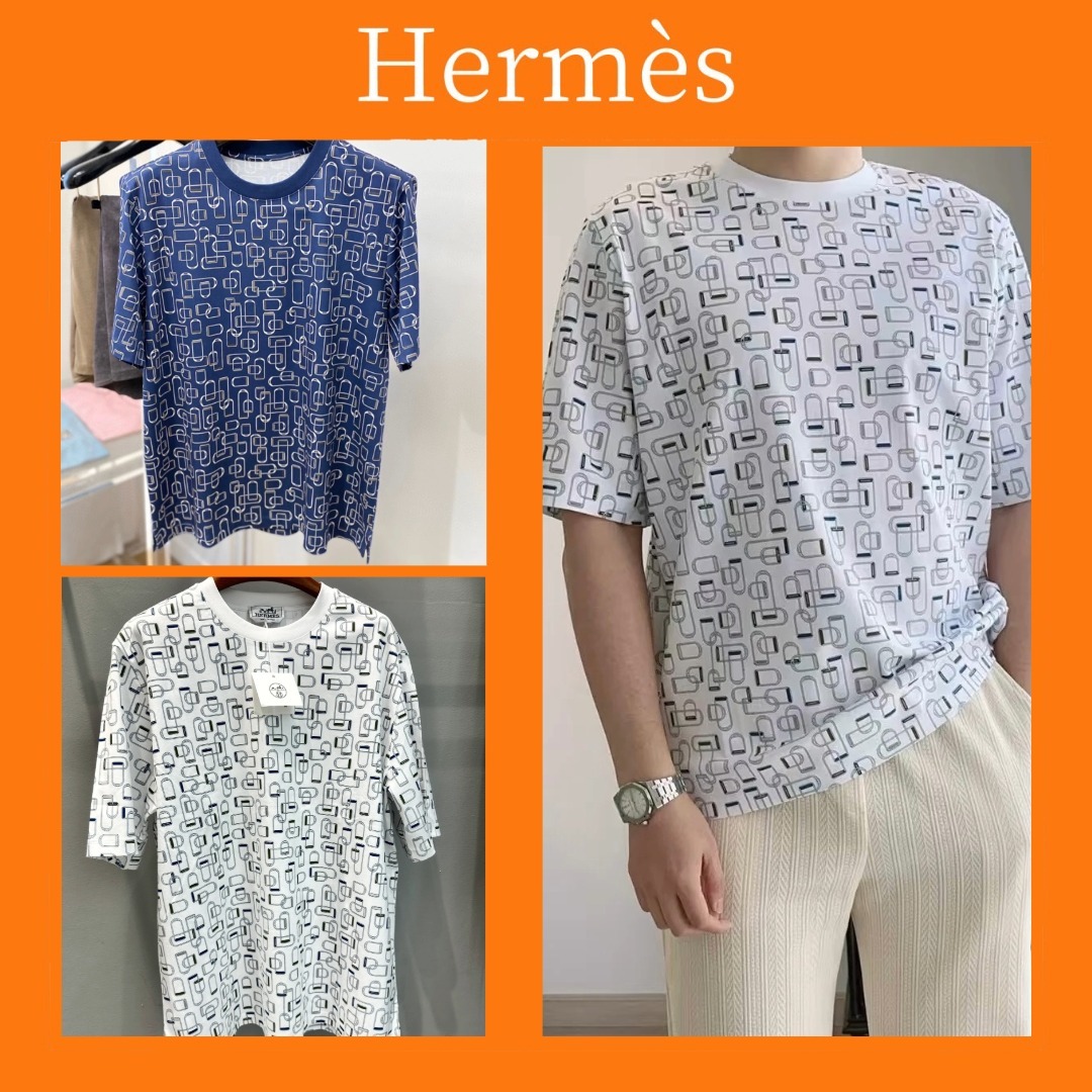 ★大人っぽい柄模様★HERMES Etriers Elastiques Tシャツ