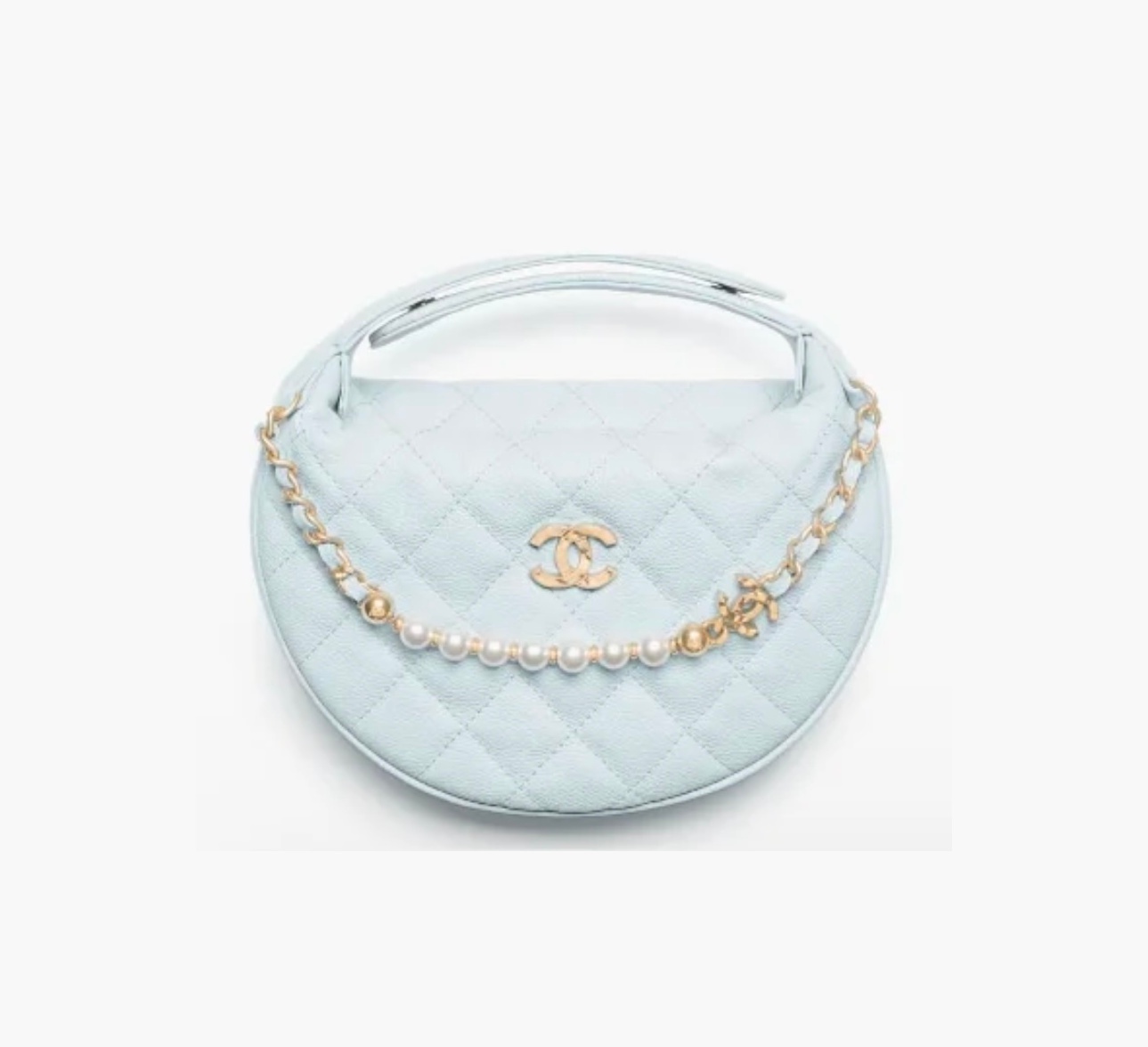 25s パールが可愛い♪【CHANEL】チェーン ポーチ ハンドバッグ 可愛いカラー》CHANEL ポーチ パール ハンドバッグ