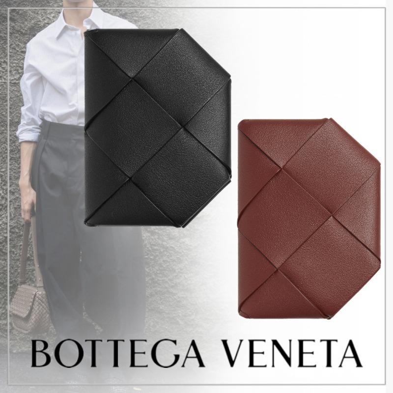BOTTEGA VENETA◆Diago レザー カードホルダー スナップ開閉