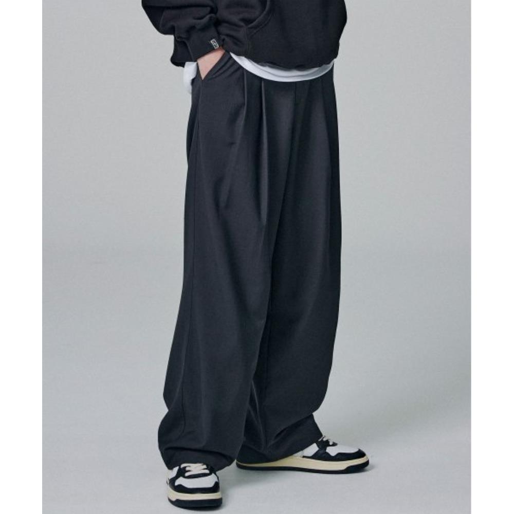 パンツ NOT4NERD TR Two Tuck Wide Pants Charcoal PT063CH