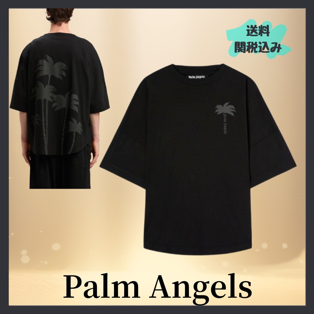 送料関税込【Palm Angels】オーバーサイズコットンTシャツ