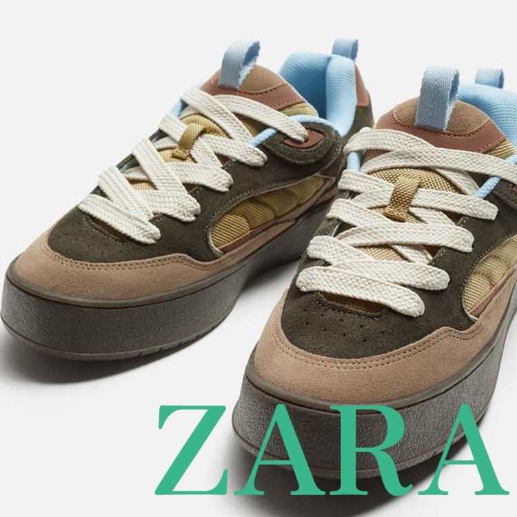 【ZARA】スケートシューズ ブラウン | 2209/520/700