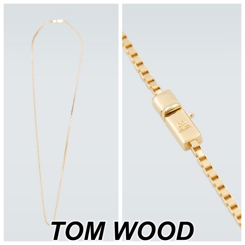 TOM WOOD スクエア ゴールドメッキチェーン ネックレス