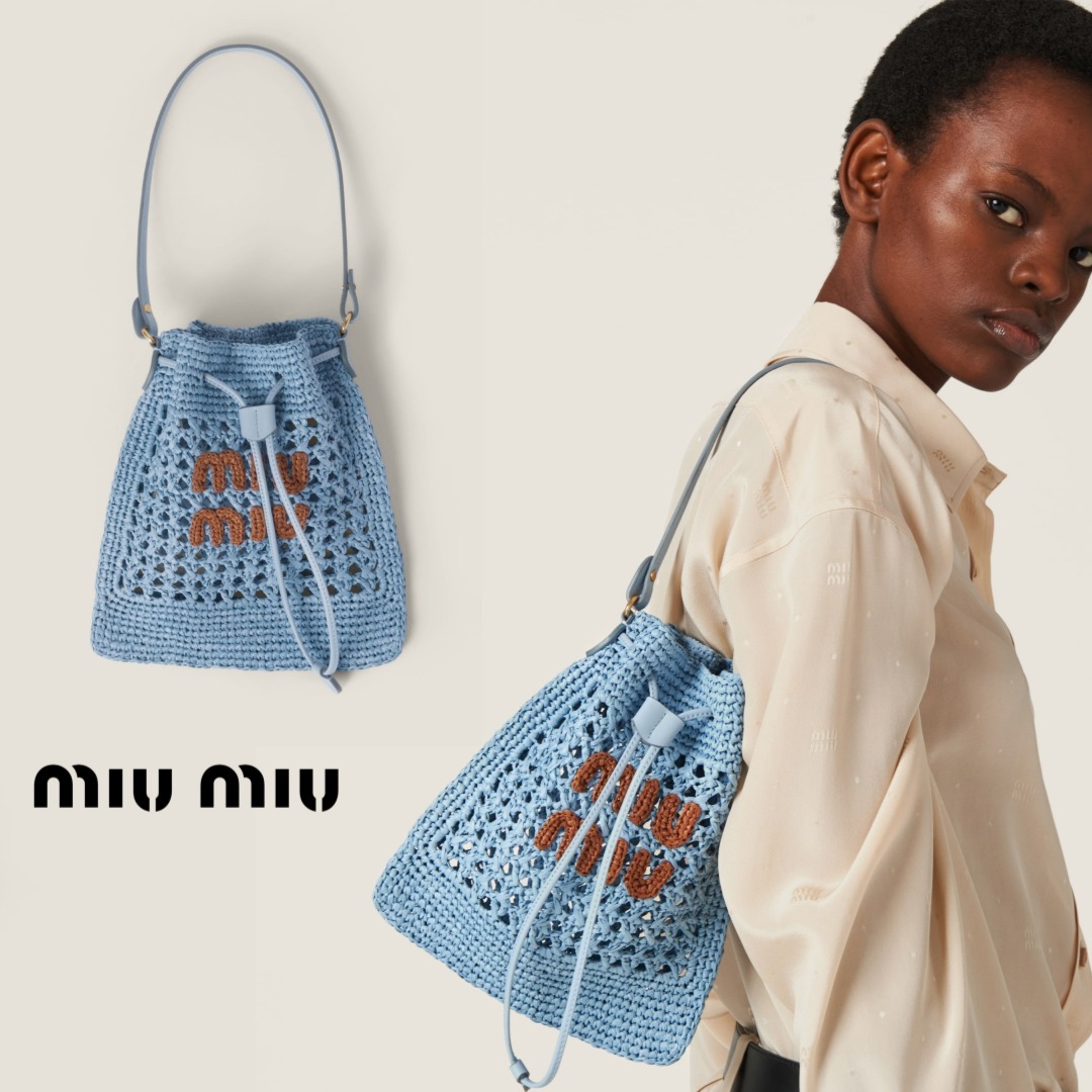 MIU MIU♦ ウーブンファブリック ミニバッグ