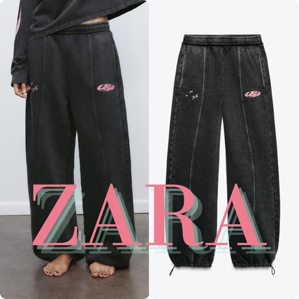 【ZARA】ウォッシュドパレオパンツ ブルー/グレー 4174/195/485 ウォッシュドパレオパンツ - グレーグリーン | ZARA Japan / 日本