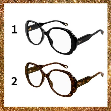 送料関税込 Chloe クロエ メガネ CE2735 ベージュ デモレンズ Chloe Ladies Black Round Eyeglass Frames CE2735 001 52