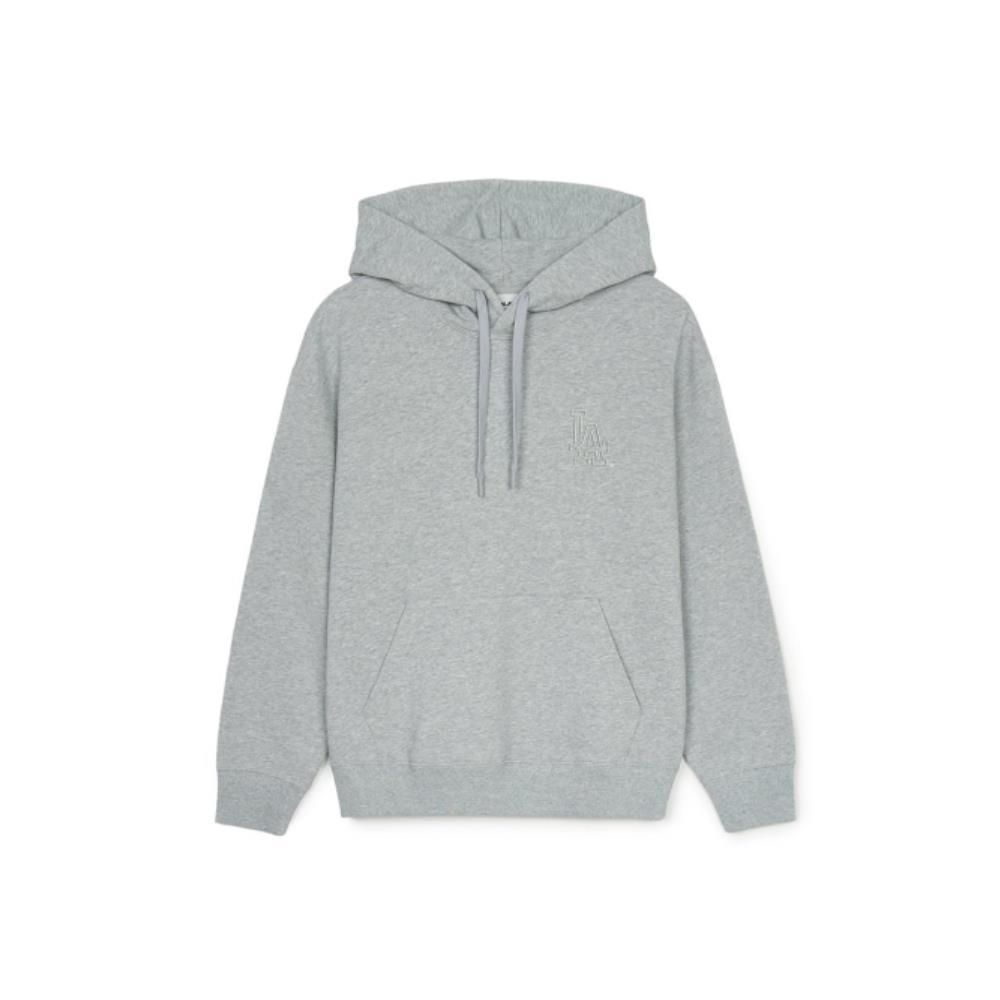 ☆MLB Korea☆ Basic Mega Logo Overfit Hoodie LA Melange Grey