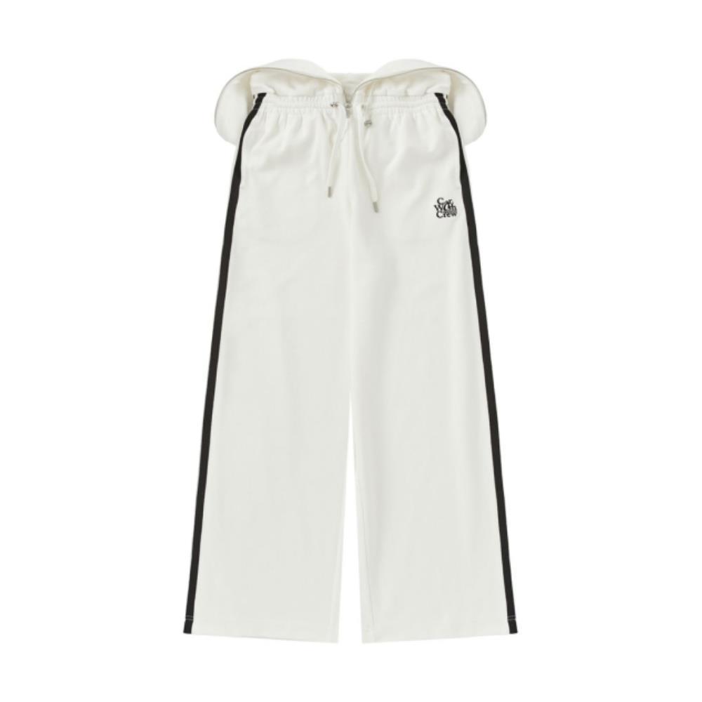 ☆NERDY☆ NERDY X CCWC WS HOOD TRACK PANTS OFF WHITE