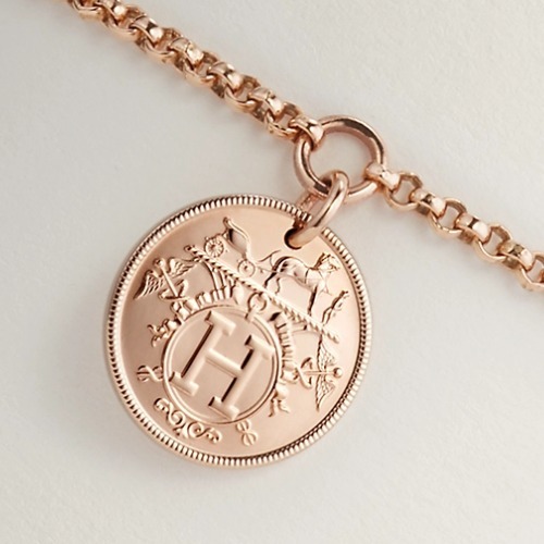 【HERMES】ブレスレット 《エクスリブリス》 PM ピンクゴールド