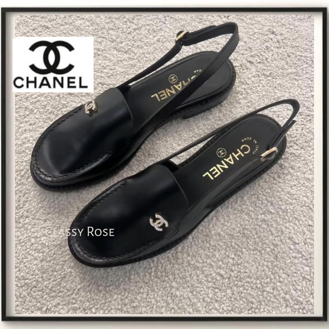 【上品CCどんなファッションも】CHANEL バックスリングパンプス