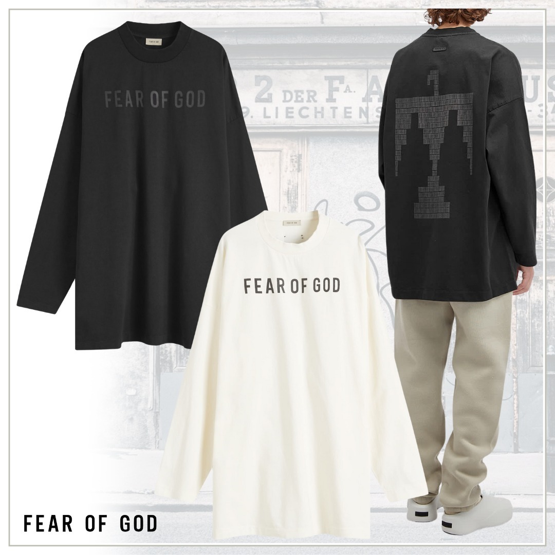 注目の的【FEAR OF GOD】Long Sleeve Thunderbird Logo T-Shirt