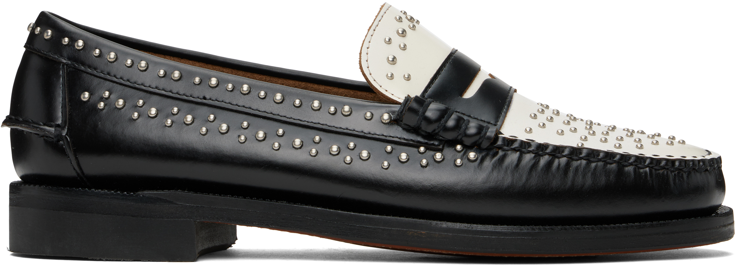 【関税込み】Sebago ブラック＆ホワイト Dan Studs ローファー