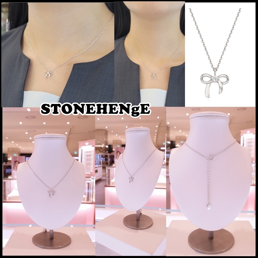 早期完売★STONEHENgE★Silver Material Ribbon Necklace★人気