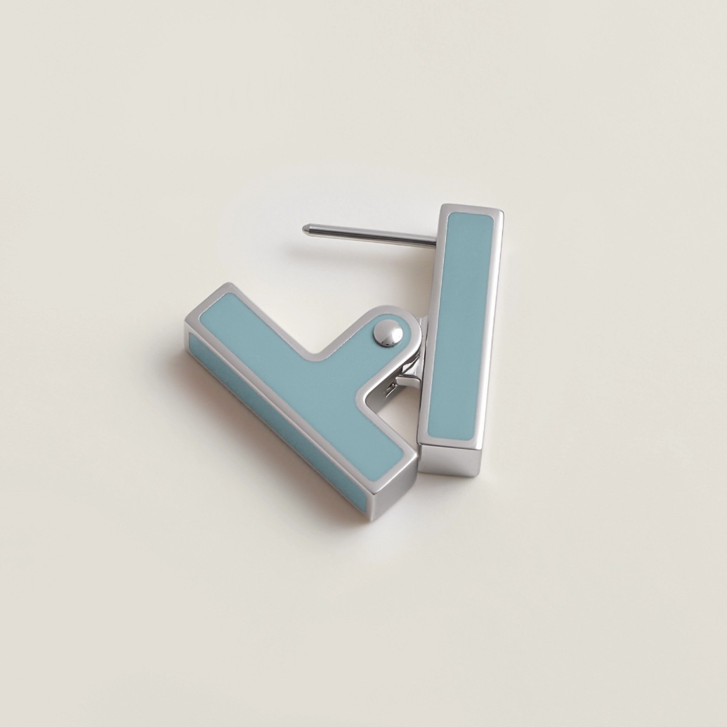 ＊シンプル＊【HERMES】エルメス 《Hロゴ》シングルピアス