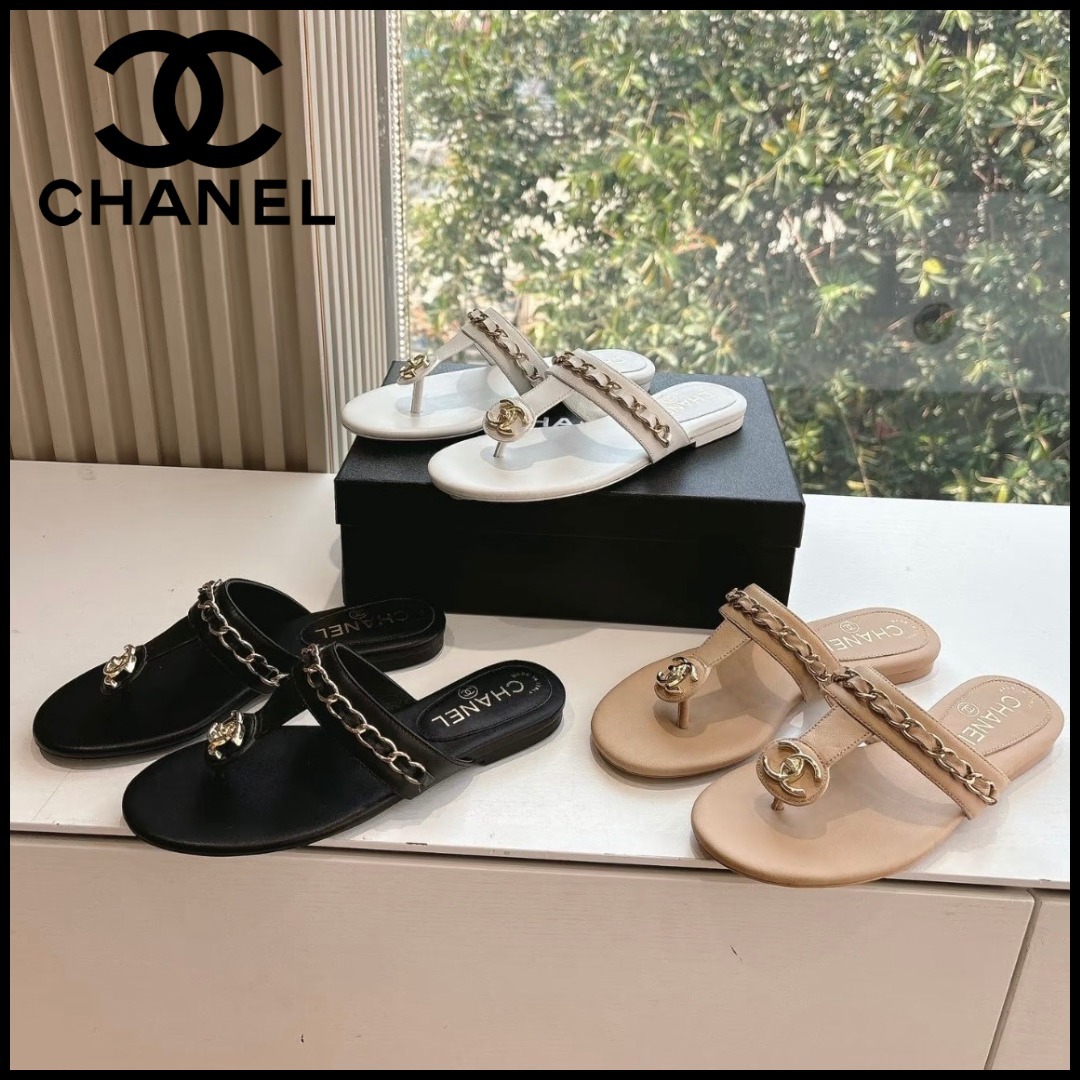 履きやすいトングタイプ♪【CHANEL】25S サンダル