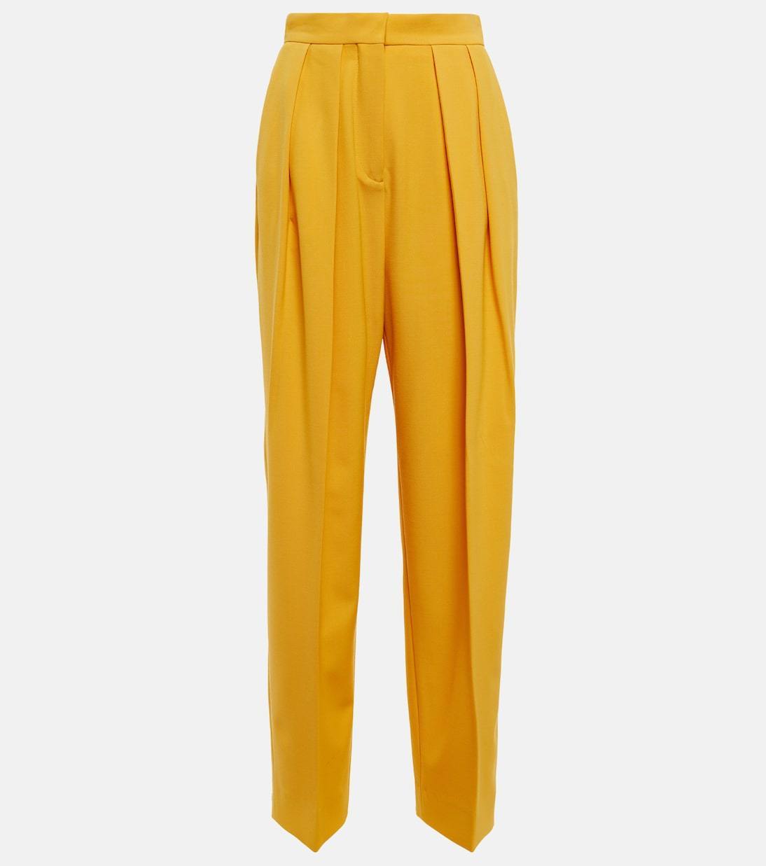 【Stella McCartney】ウールブレンド high-riseプリーツパンツ