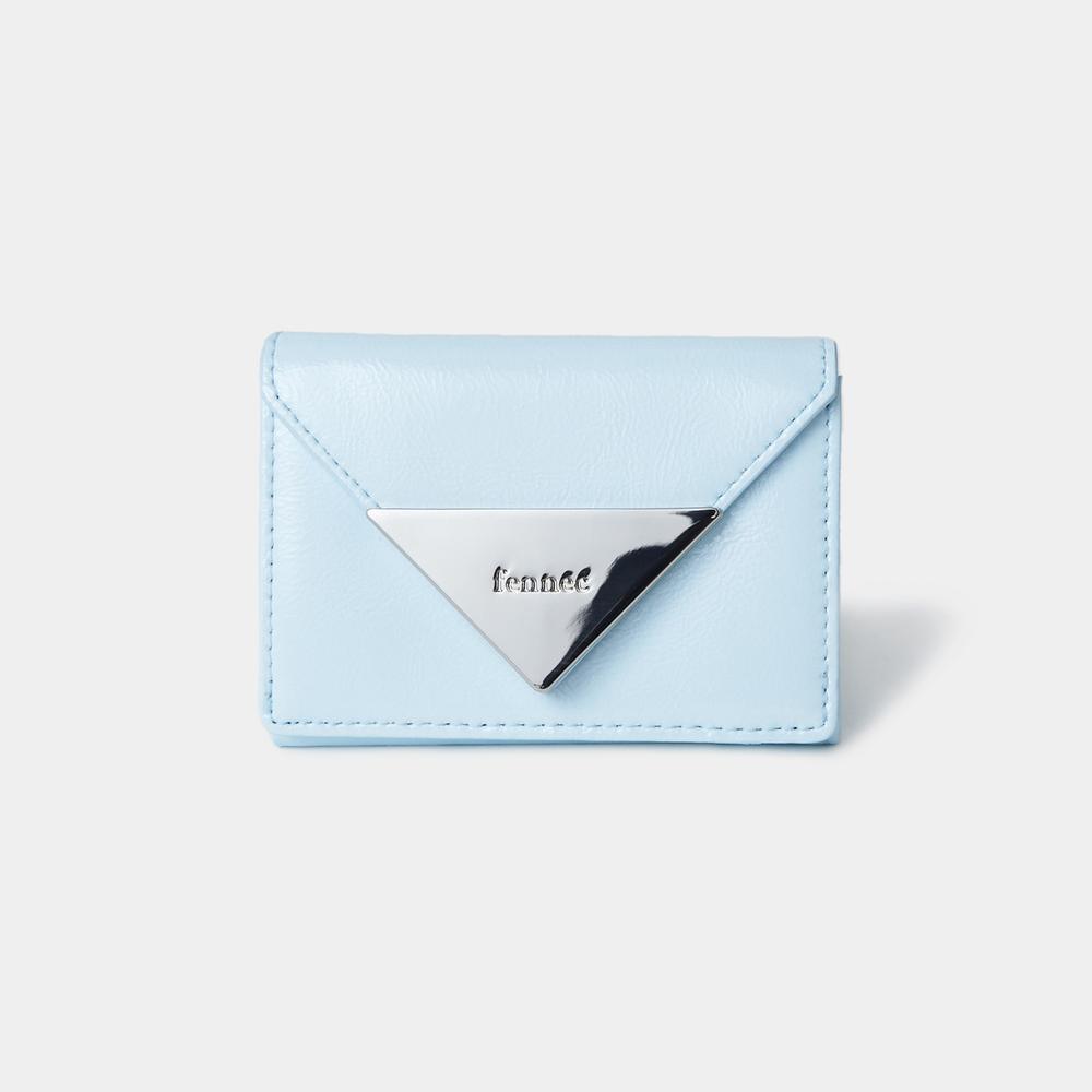 カードケース・名刺入れ Fennec CRINKLE TRIANGLE TRIPLE WALLET CANDY BLUE