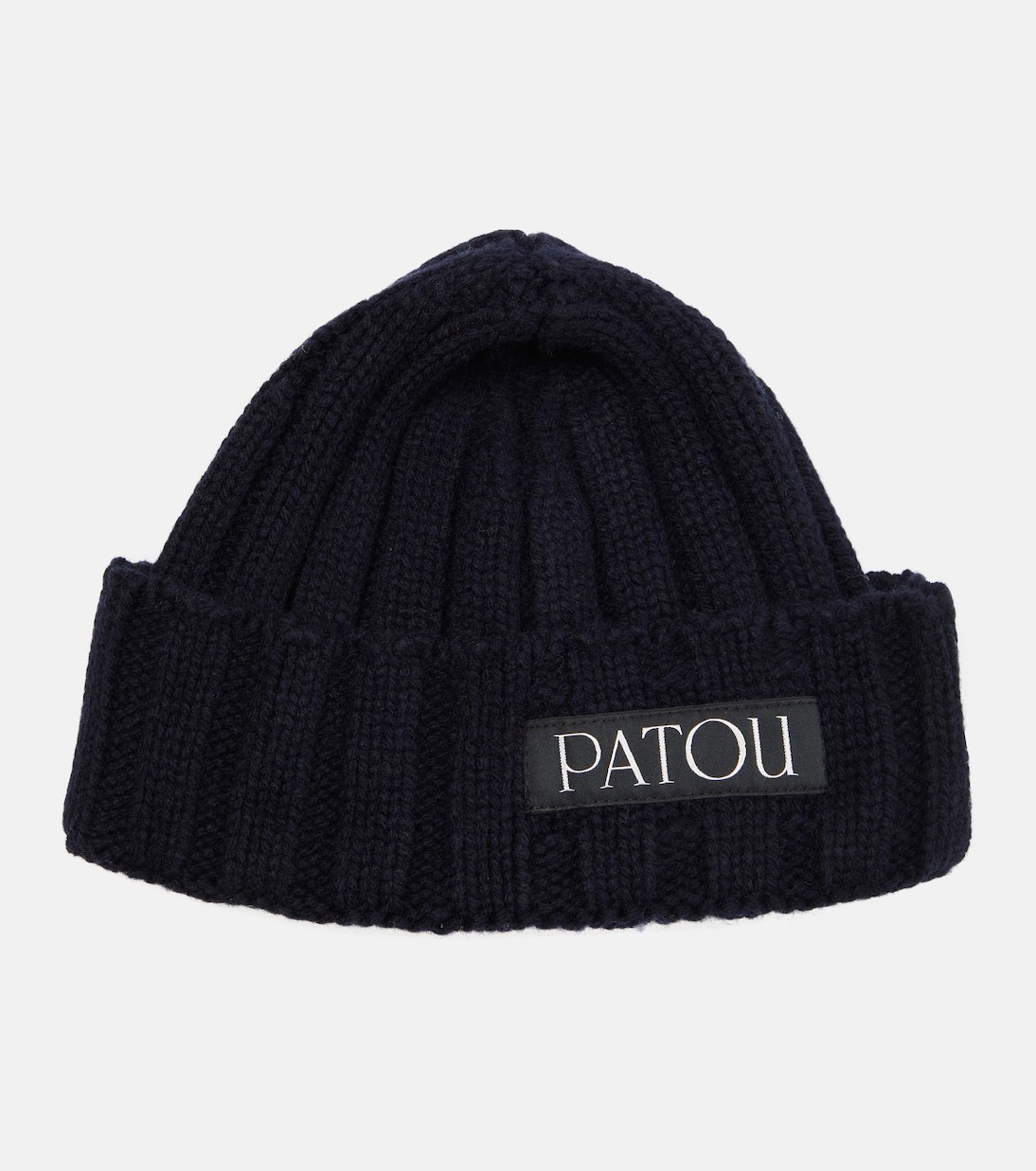【Patou】リブニットウールアンドカシミヤビーニー