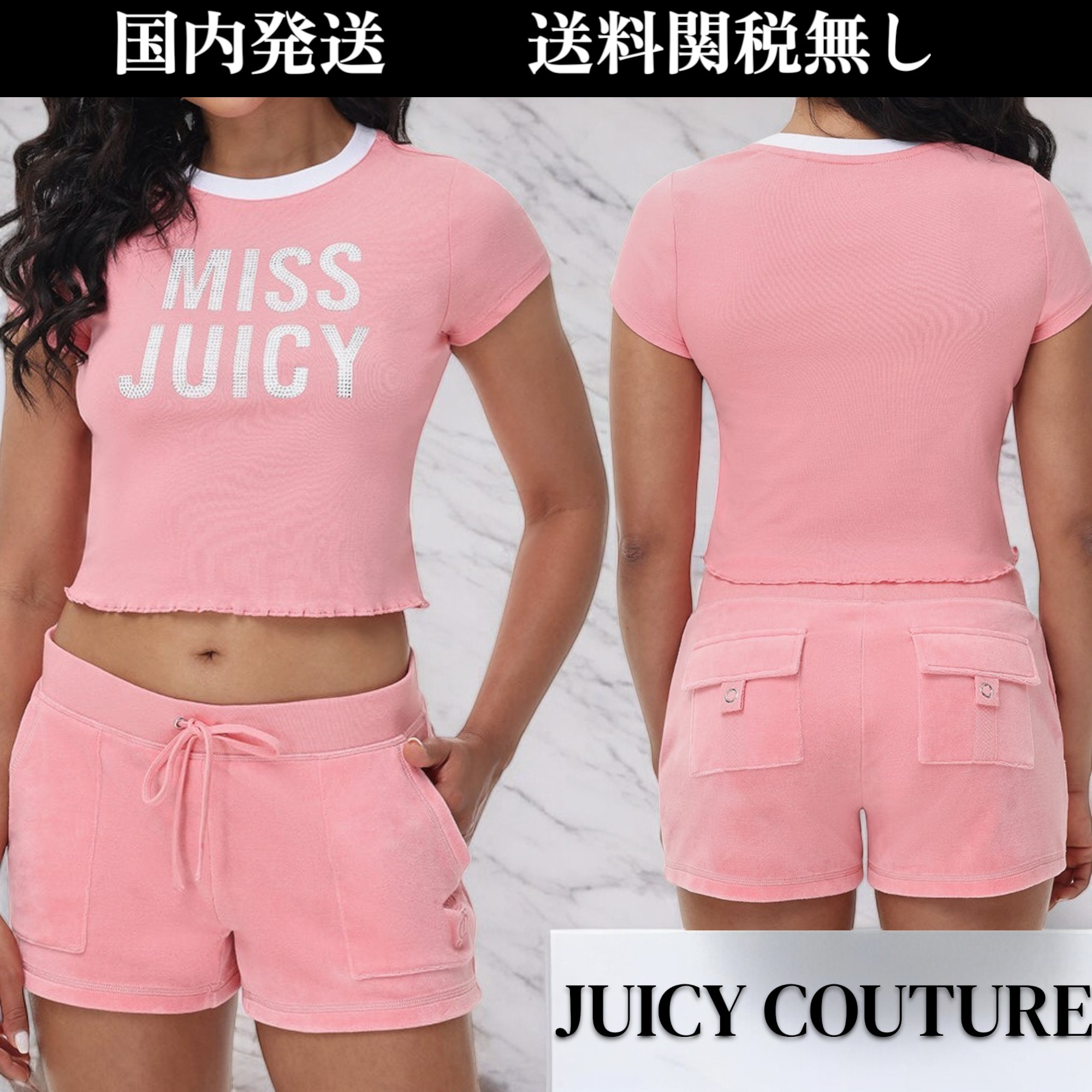 JUICY COUTURE★Miss Juicy Baby Tシャツ&ショーツ セット
