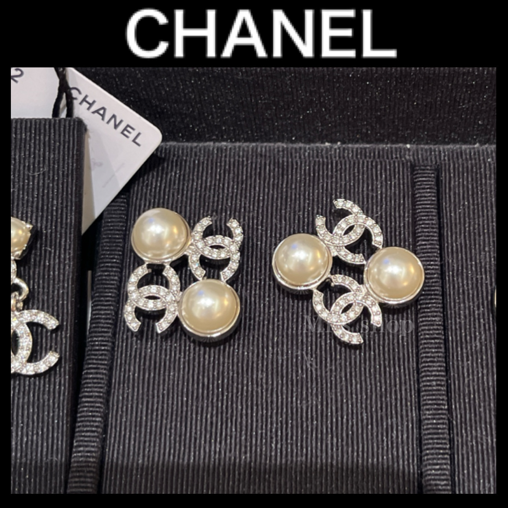 【CCロゴがつなぐパールが素敵★】CHANEL ピアス