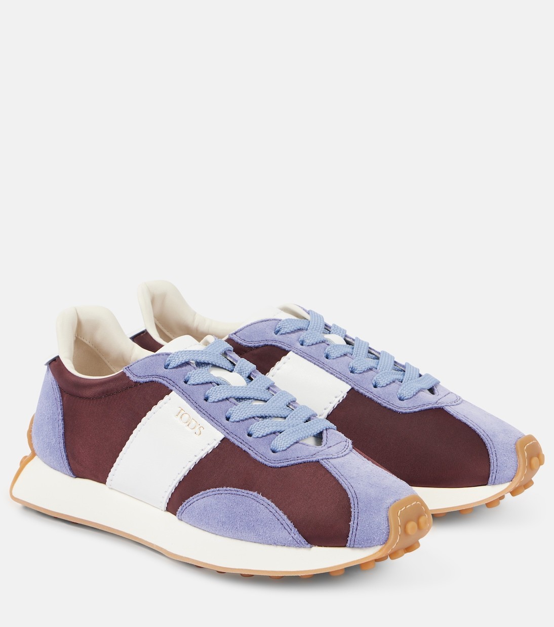 【Tod's】 T Vintage suede-trimmedスニーカー