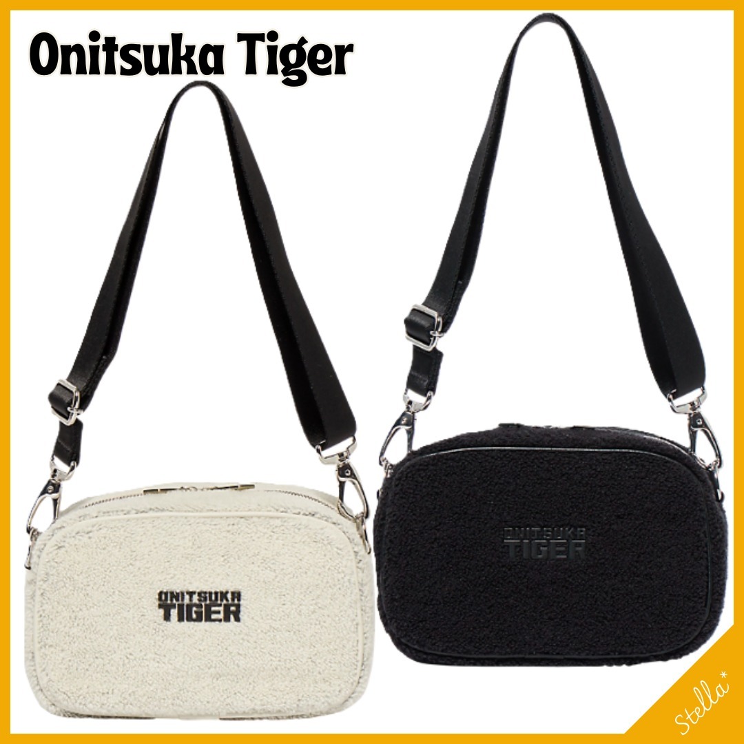 ■Onitsuka Tiger■人気 バッグM オフホワイト ブラック 国内発