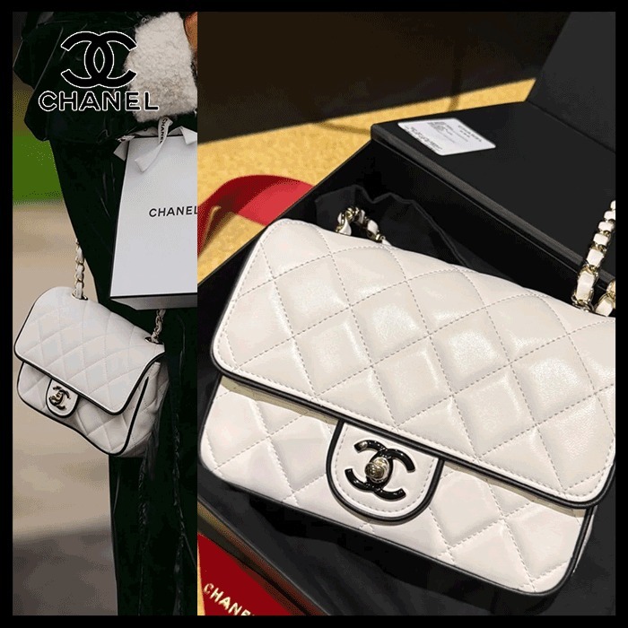 【25P☆サイズ感とバイカラーが◎】CHANEL ミニフラップバッグ
