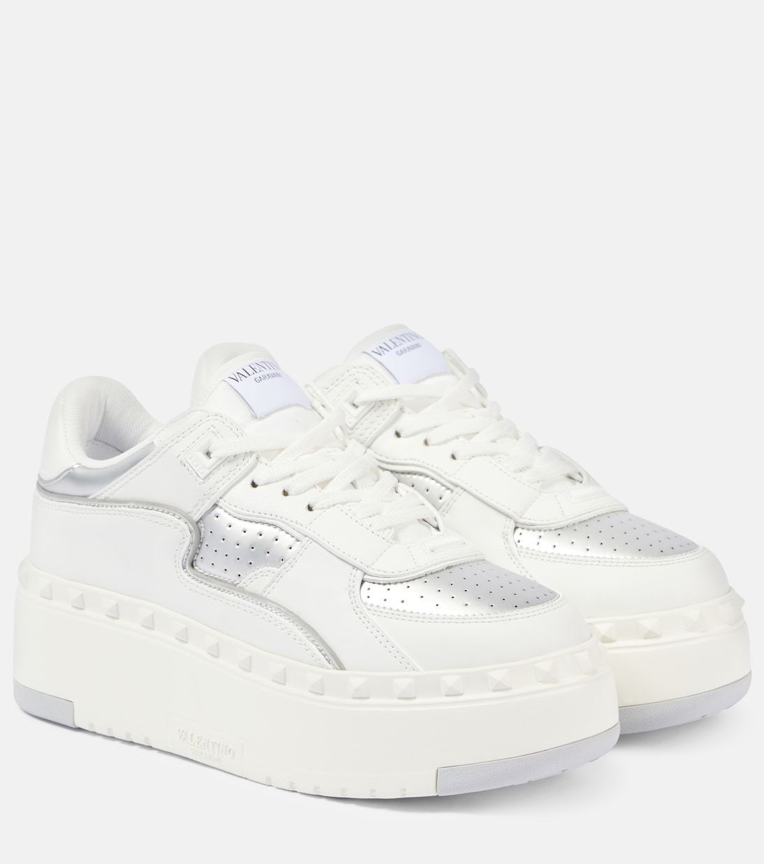 【Valentino Garavani】 Freedots XLレザープラットフォームスニ