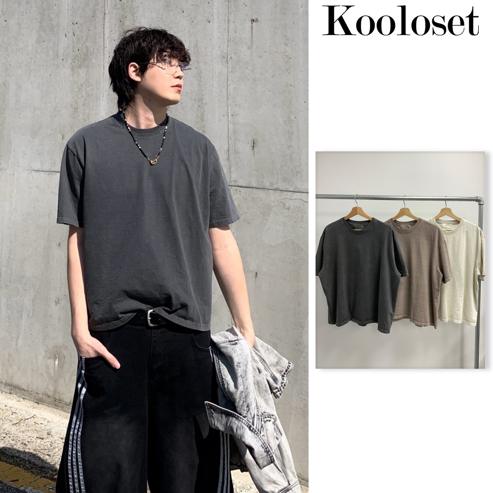 【KOOLOSET】Premium Crop Pigment Short Sleeve